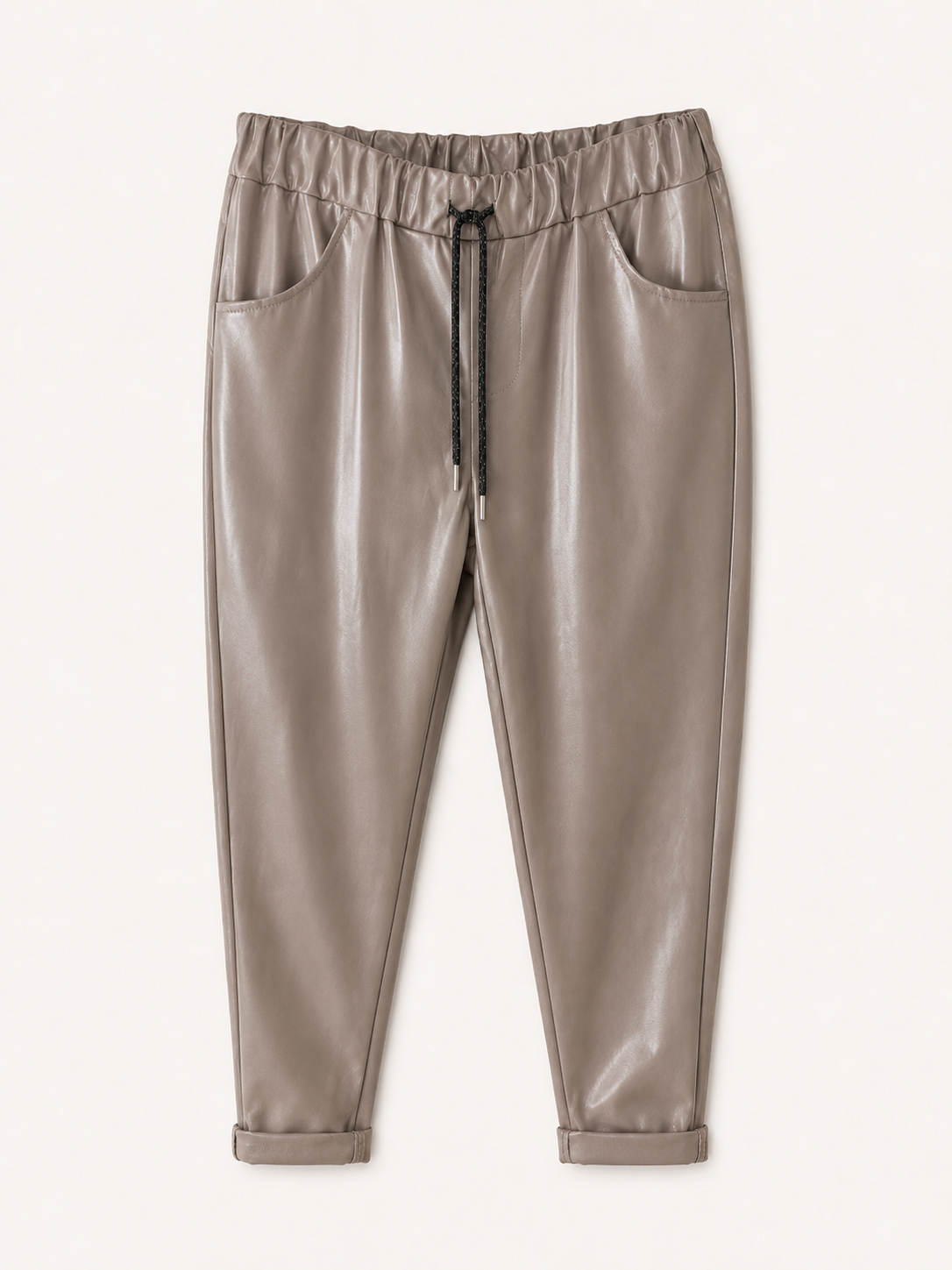 Wet look trousers