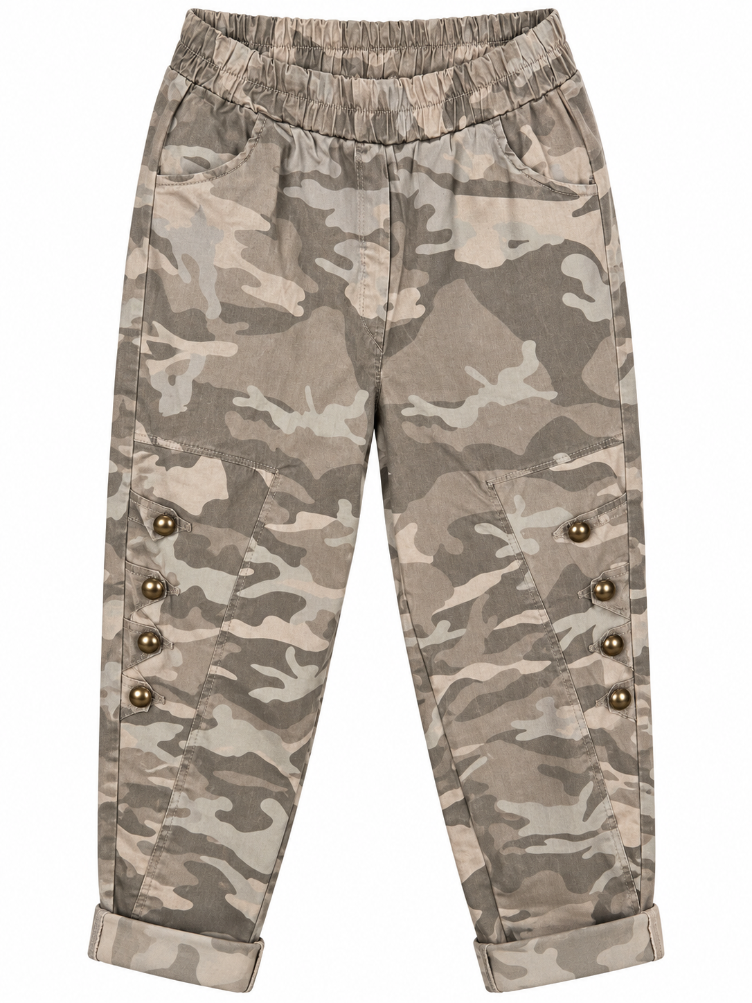Relaxed Button Detail Trousers