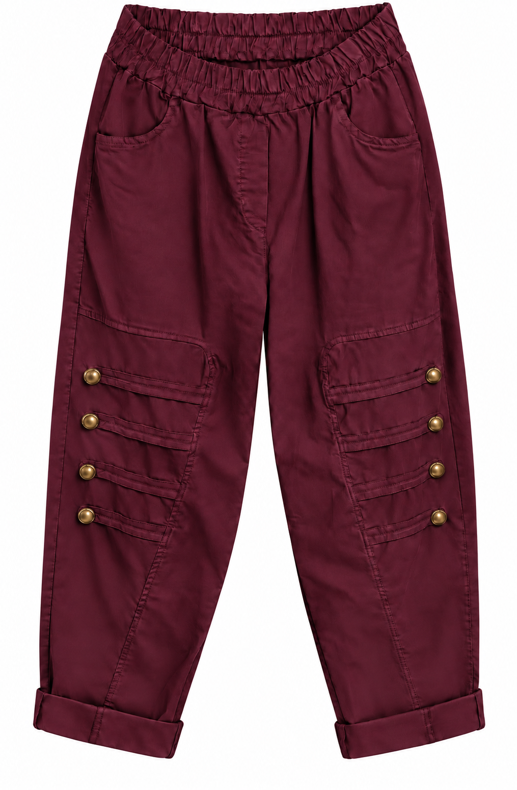 Relaxed Button Detail Trousers