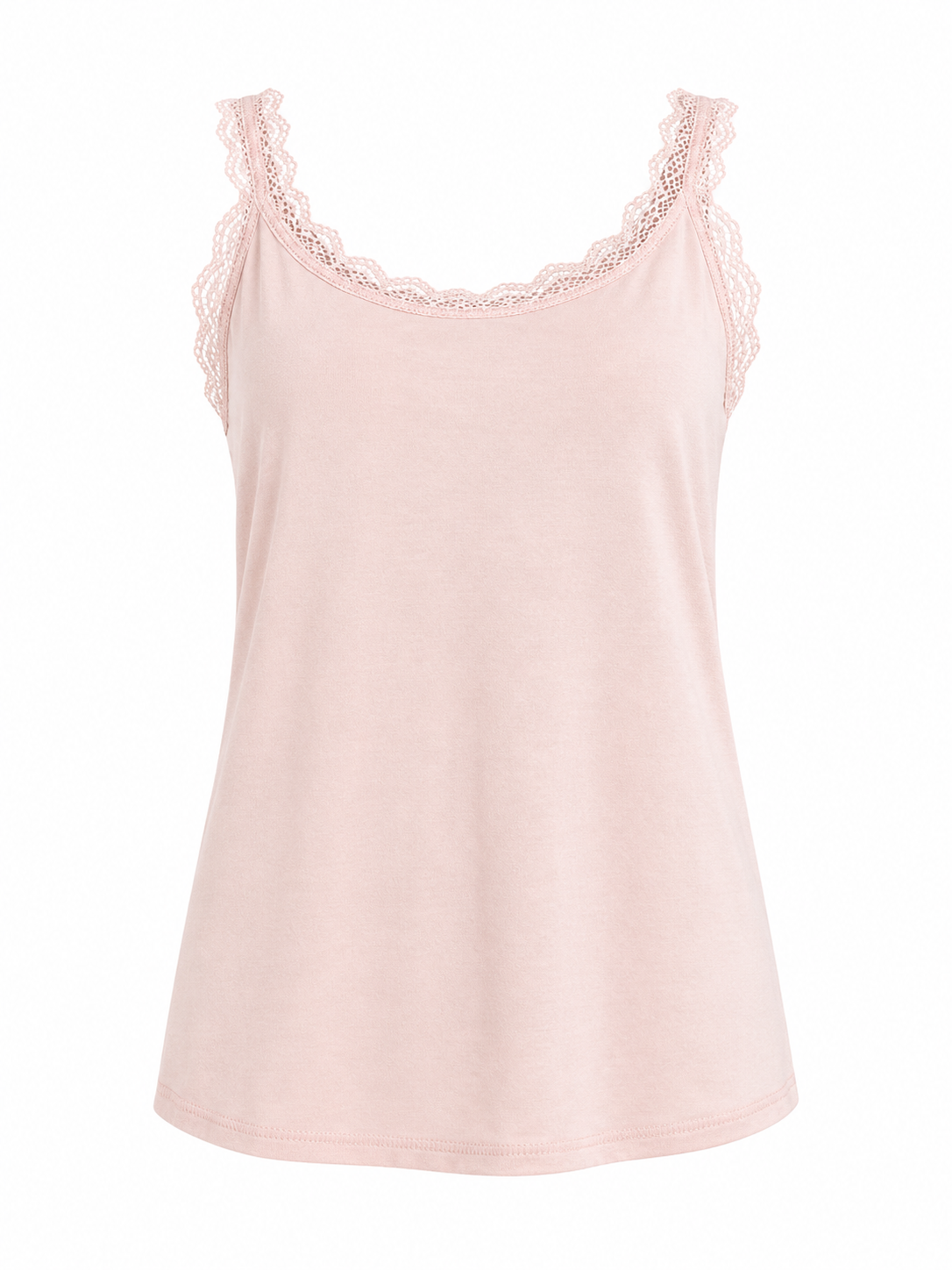 Lace trimmed vest