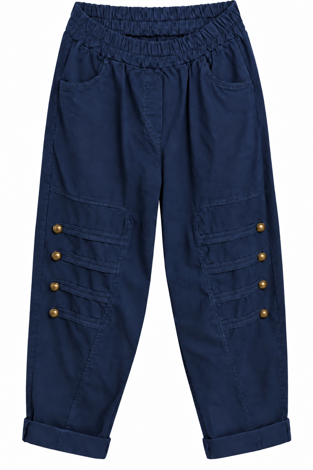 Relaxed Button Detail Trousers