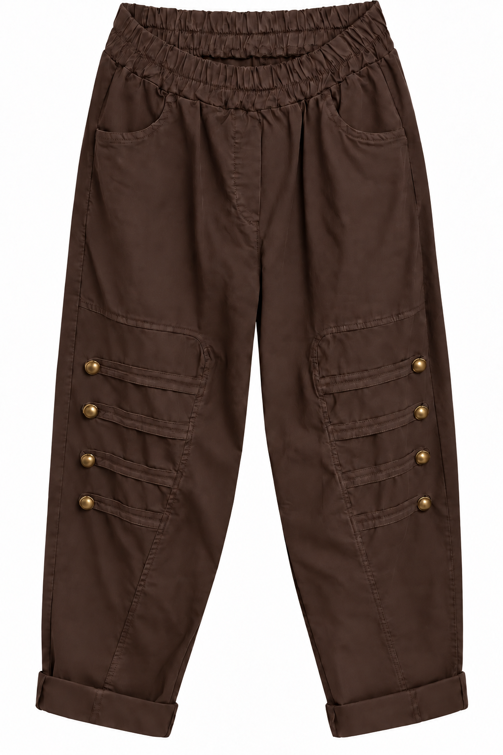 Relaxed Button Detail Trousers